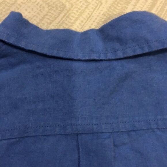 Janie and Jack Boys Blue Button Down Shirt - Picture 6 of 7